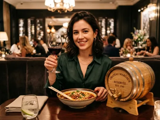 Ăn Mỳ Cay Có Nên Uống Rượu Không? Bí Quyết "Food Pairing" Hoàn Hảo Cùng Rượu Ngâm Thùng Gỗ Sồi